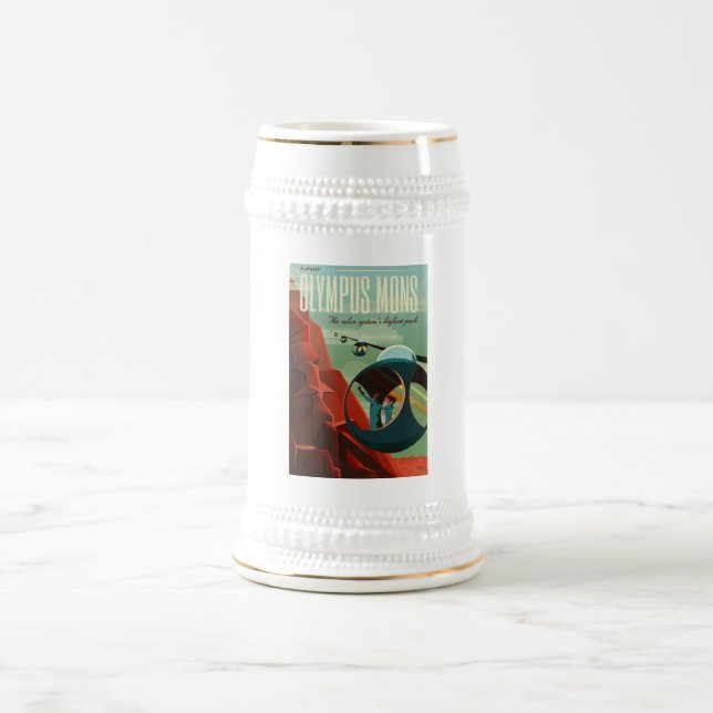 Mars Olympus Mons Highest Volcano Solar System Beer Stein (Center)