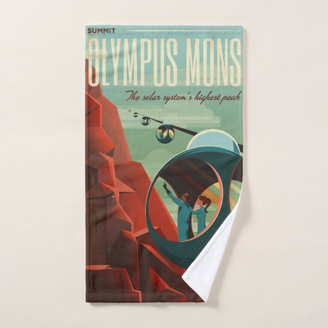 Mars Olympus Mons Highest Volcano Solar System Hand Towel (Hand Towel)