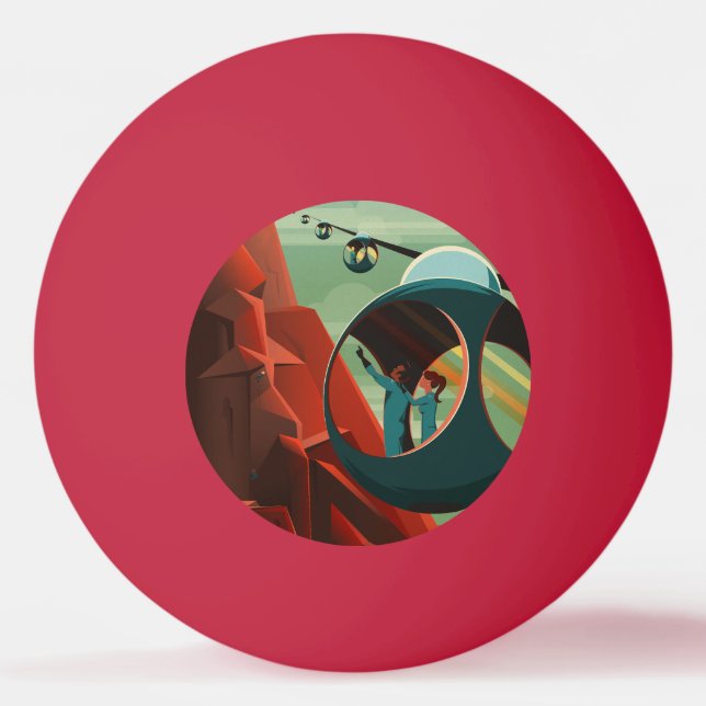 Mars Olympus Mons Highest Volcano Solar System Ping Pong Ball (Front)