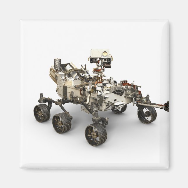 Mars Perseverance Rover On White Background. Magnet (Front)