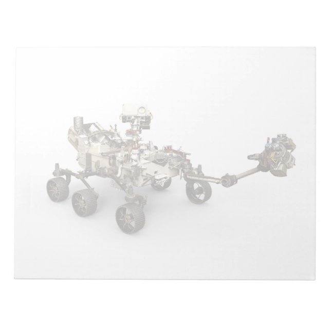 Mars Perseverance Rover On White Background. Notepad (Front)