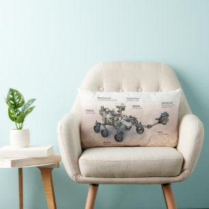 Mars Perseverance Rover With Instruments Lumbar Pillow