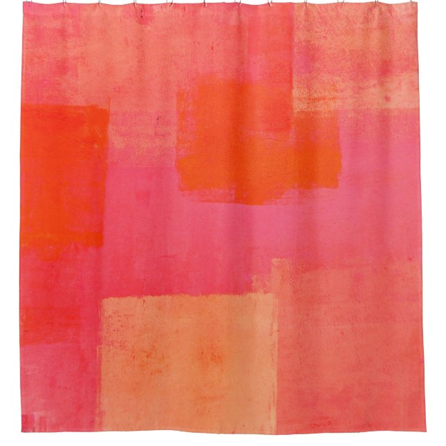 'Mars' Pink and Orange Abstract Art (Front)