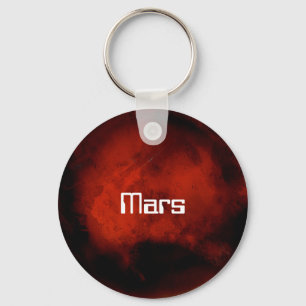 Mars Planet in Dark Red Keychain