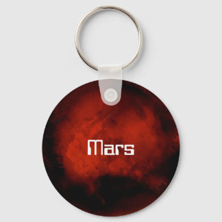 Mars Planet in Dark Red Keychain