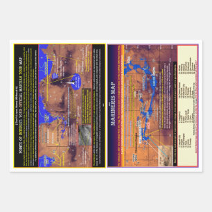 Mars Points Of Interest Wrapping Paper Sheet