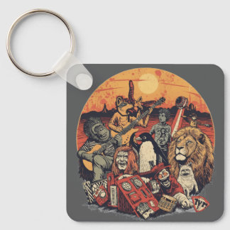 Mars Pop Party Animals – Fun Music & Space Culture Keychain