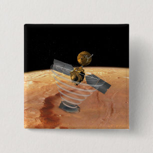 Mars Reconnaissance Orbiter 2 Inch Square Button