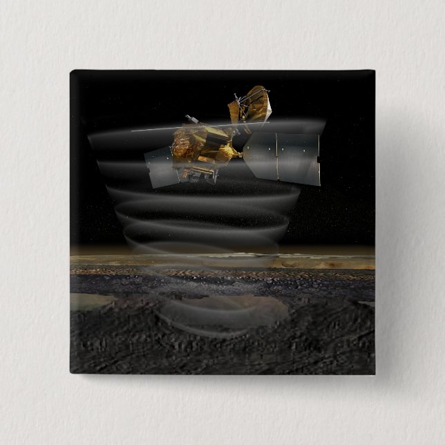 Mars Reconnaissance Orbiter's Radar at Work 2 Inch Square Button (Front)