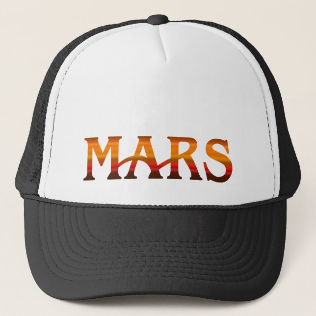 MARS RED TEXT Alone - Hat (Front)