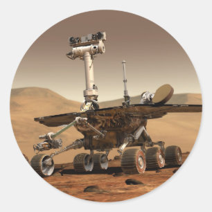 Mars Rover Classic Round Sticker