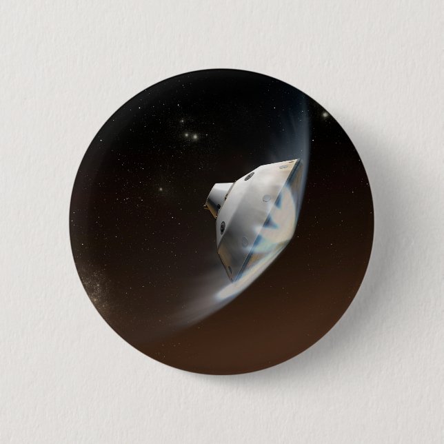 Mars Science Laboratory Aeroshell Capsule 2 Inch Round Button (Front)