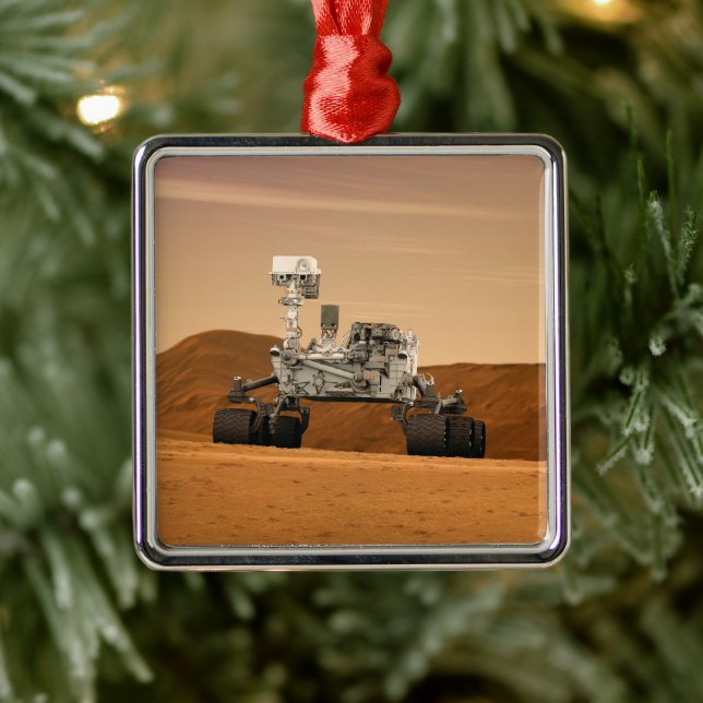 Mars Science Laboratory Curiosity Rover. 2 Metal Ornament (Tree)