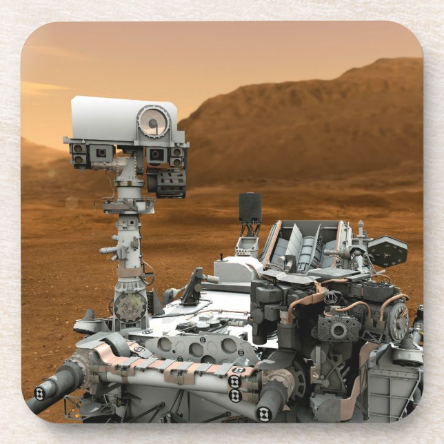 Mars Science Laboratory Curiosity Rover. 3 Coaster (Front)