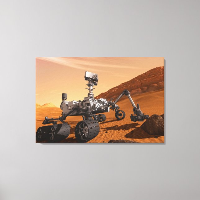 Mars Science Laboratory Curiosity Rover. Canvas Print (Front)