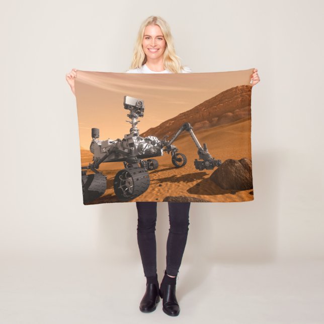 Mars Science Laboratory Curiosity Rover. Fleece Blanket (In Situ)