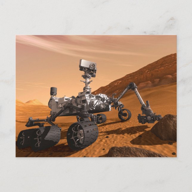 Mars Science Laboratory Curiosity Rover. Postcard (Front)