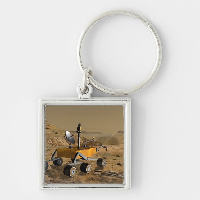 Mars Science Laboratory travels near a canyon Keychain (Front)