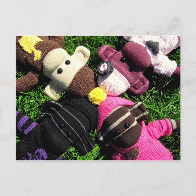 Mars Sock Monkey Post Card (Front)