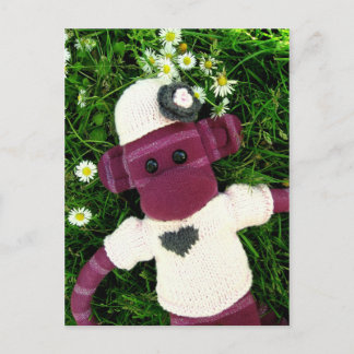 Mars Sock Monkey Post Card - Stella