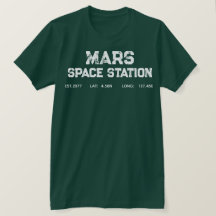 Mars Space Station Vintage Logo - Retro Sci-Fi Ast
