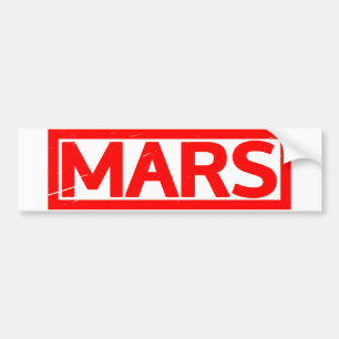 Mars Stamp Bumper Sticker
