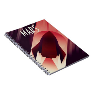 Mars Starship Art Deco Space Art Notebook