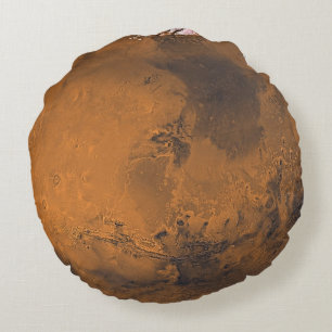 Mars Surface Planet Photo Round Pillow