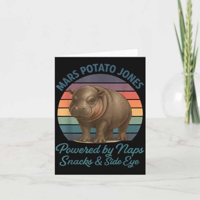 Mars Tato Jones Wered By Naps Snacks Side Eye Retr Card (Front)