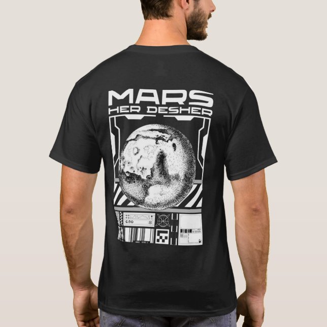 Mars tee for space worms with best quality fabric  (Back)
