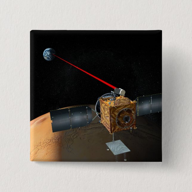 Mars Telecommunications Orbiter 2 Inch Square Button (Front)