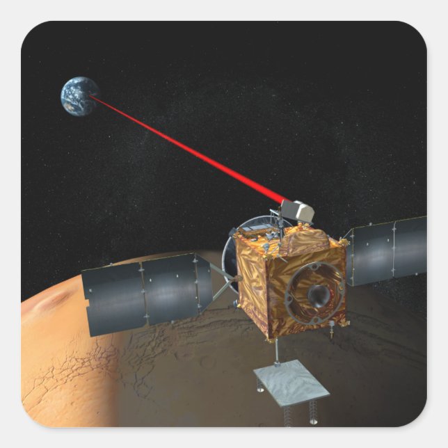 Mars Telecommunications Orbiter Square Sticker (Front)