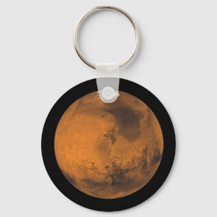Mars the Red Planet in Outer Space Keychain