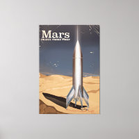 Mars - travel there today vintage travel poster