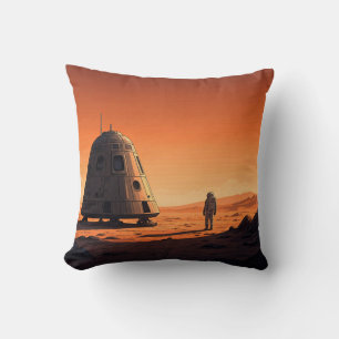 Mars Travel Throw Pillow