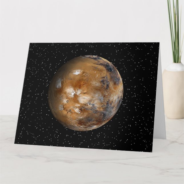 MARS with Stars - Greeting Card - BLANK INSIDE (Front)