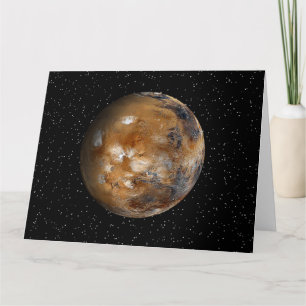 MARS with Stars - Greeting Card - BLANK INSIDE