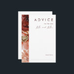 Marsala Autumn Floral | White Wedding Advice Card<br><div class="desc">This marsala autumn floral | white wedding advice card is perfect for your simple rustic boho wedding. The design features modern burgundy and blush watercolor fall florals. It has a lovely feel of classic elegance while staying quite bohemian. Feel free to customize and make it your own; also, feel free...</div>