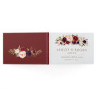 Marsala Bourgogne Floral Automne Mariage Livre d'h