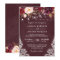 Marsala Burgundy Floral Lace String Lights Wedding