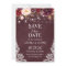 Marsala Burgundy Lace Floral String Lights Wedding