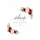 Marsala Burgundy Mariage Affiche de bienvenue