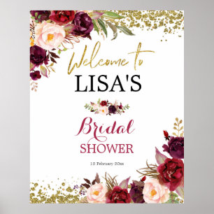 Marsala Fall in Love welcome sign