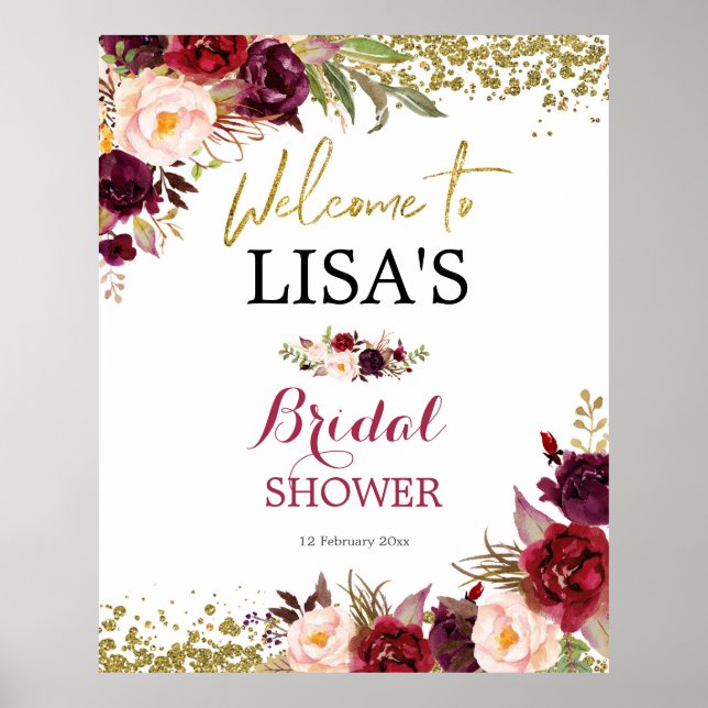 Marsala Fall in Love welcome sign (Front)