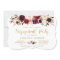 Marsala Floral Autumn Gold Engagement Party Card
