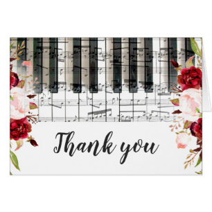 marsala floral music piano keyboard thank you