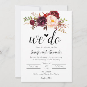 Marsala Flowers Wedding