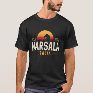 Marsala Italia Marsala Sicily Italy Retro Wave T-Shirt