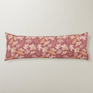 Marsala leaves pattern body pillow