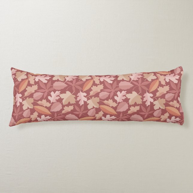 Marsala leaves pattern body pillow (Front)